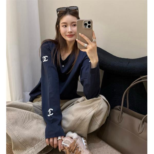 CHANEL 2026春夏SS シャネル長袖ｔシャツコピーリラックス感3色使い勝手