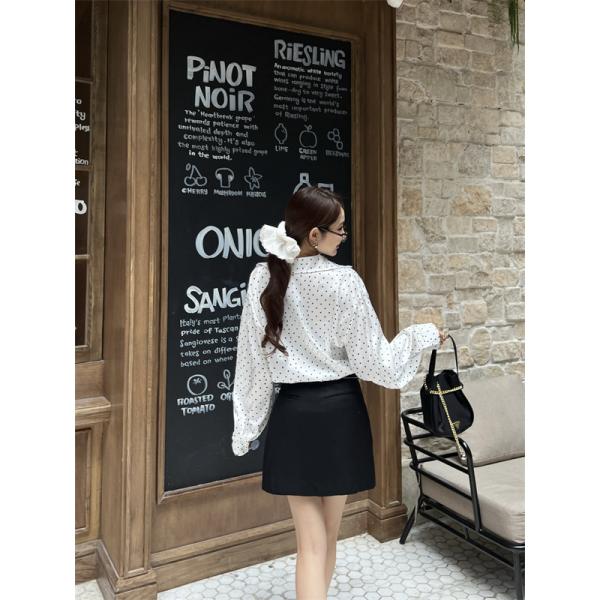 MiuMiu/26★★ミュウミュウポルカドットシャツコピースタイリッシュ個性的お洒落快適