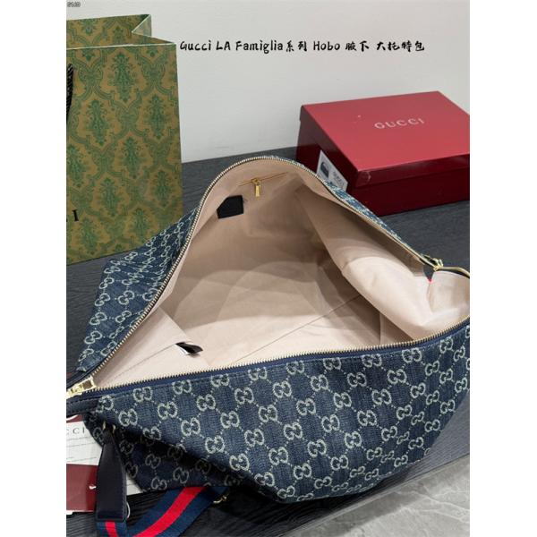大容量★★GUCCI LaFamigliaシリーズHobo 男女兼用上品グッチショルダーバッグコピー