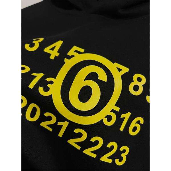 数字ロゴ フードパーカー 裏起毛 ストリート 定番 Maison Margiela メゾン マルジェラ コピー