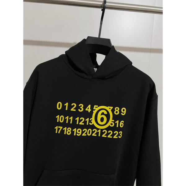 数字ロゴ フードパーカー 裏起毛 ストリート 定番 Maison Margiela メゾン マルジェラ コピー