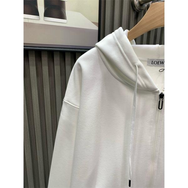 ロゴ刺繍 LOEWE ロエベ コピー ジップパーカー 裏起毛 シンプル 注目