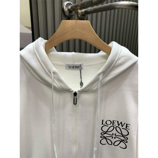 ロゴ刺繍 LOEWE ロエベ コピー ジップパーカー 裏起毛 シンプル 注目
