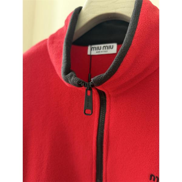 ハーフジップ フリース MIUMIU ミュウミュウ コピー ジャケット 防寒 カジュアル