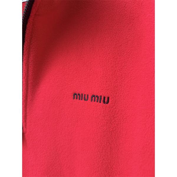 ハーフジップ フリース MIUMIU ミュウミュウ コピー ジャケット 防寒 カジュアル