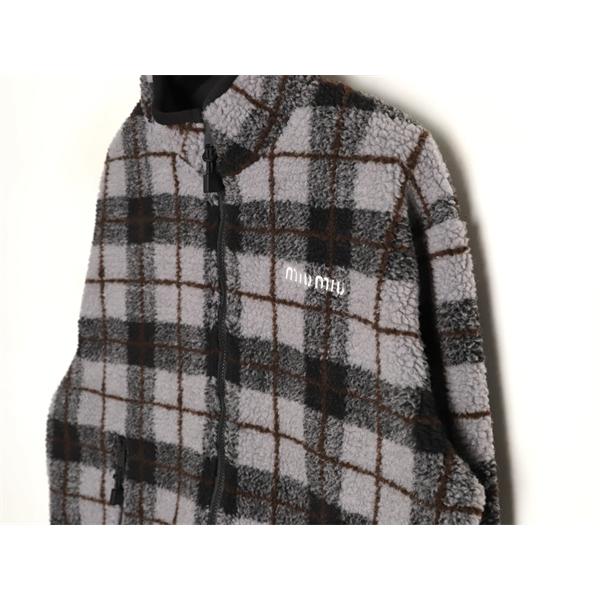 チェック柄 MIUMIU ミュウミュウ コピー ジャケット 防寒 カジュアル トレンド