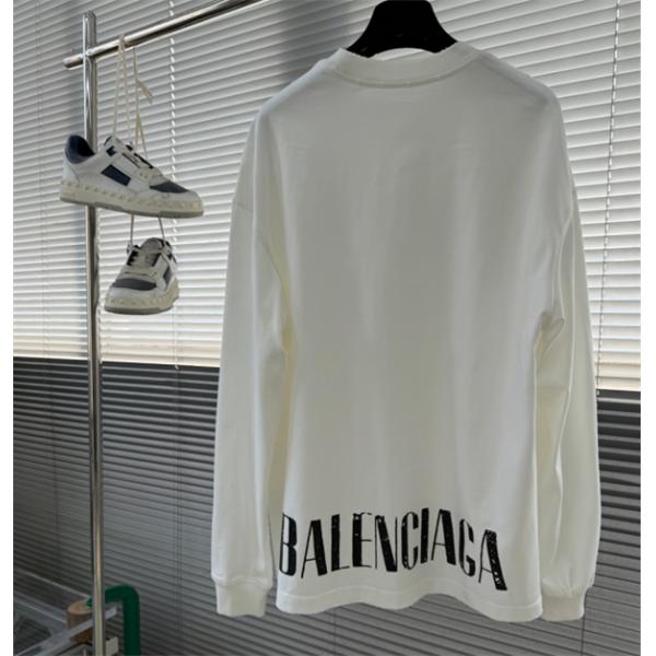 oversizeバレンシアガ長袖tシャツコピー2026最新BALENCIAGA ロングtユニセックスおしゃれ