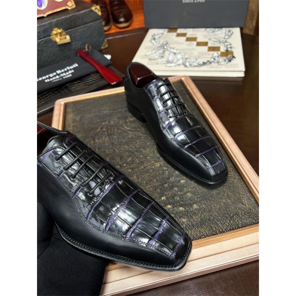 Berluti ベルルッティ コピー 高級感 艶感 クロコ型押し 2026新作 シューズ 