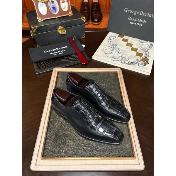 Berluti ベルルッティ コピー 高級感 艶感 クロコ型押し 2026新作 シューズ 