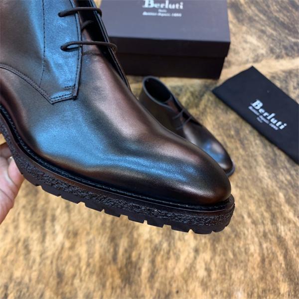 大人カジュアル 起毛素材 軽量  2026新作 ブーツ Berluti ベルルッティ コピー