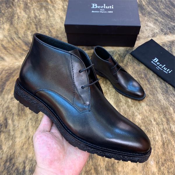 大人カジュアル 起毛素材 軽量  2026新作 ブーツ Berluti ベルルッティ コピー