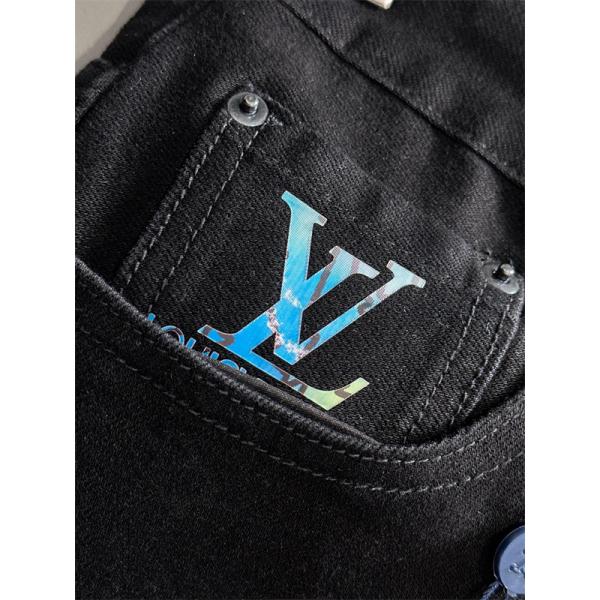 注目度抜群 高級感漂う ブラック スキニーデニム LOUIS VUITTON ルイヴィトン コピー