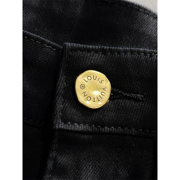 質感重視 上質素材 タイト LOUIS VUITTON ルイヴィトン コピー ブラック デニム