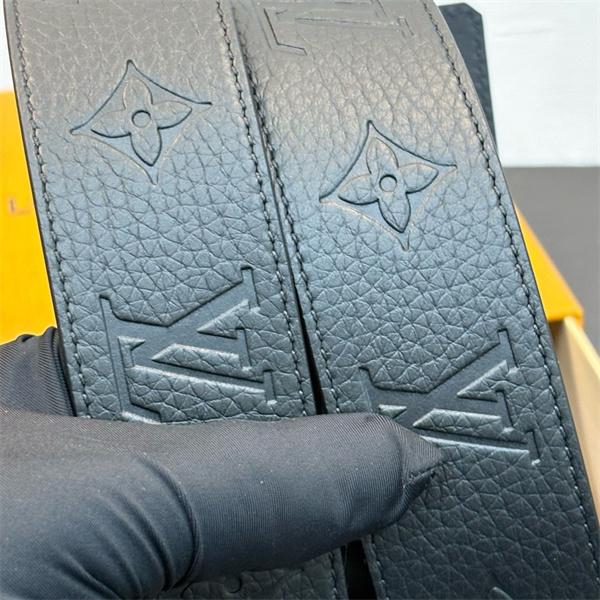 ルイヴィトン激安メンズクラシックブラックモノグラムレザーベルト新型LVバックル定番人気