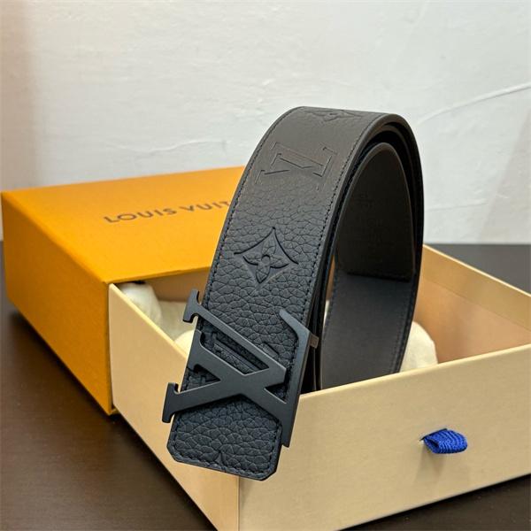 ルイヴィトン激安メンズクラシックブラックモノグラムレザーベルト新型LVバックル定番人気