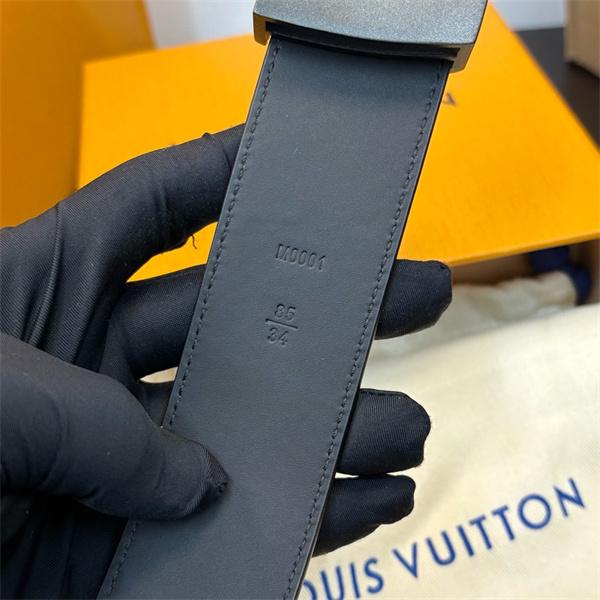 ルイヴィトン激安メンズブラックモノグラムベルト新版LVバックル洗練シンプル高級感