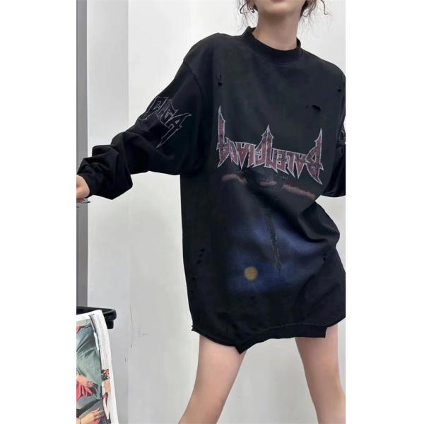 BALENCIAGA バレンシアガ コピー 入手困難 2026新作 プリント モード系 トレーナー 