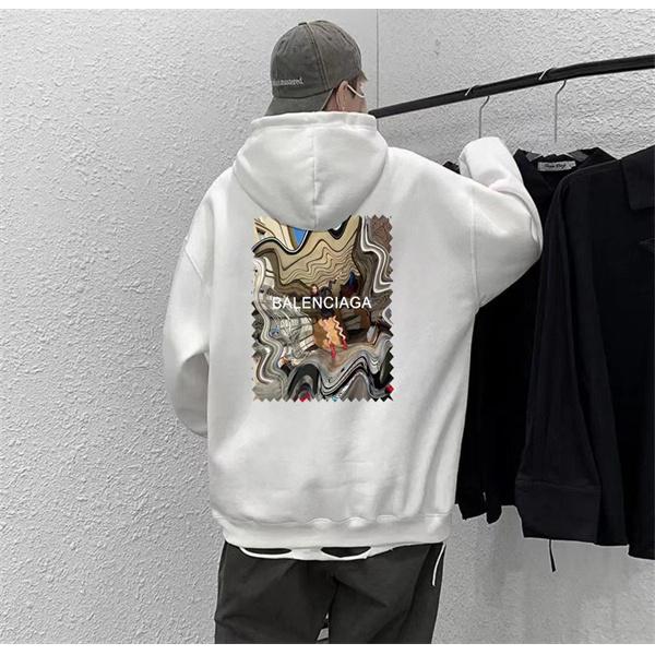 ユニセックス 裏起毛 厚手仕立て 2026新作 BALENCIAGA バレンシアガ コピー パーカー