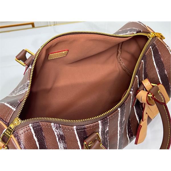 注目 高級仕立て ストライプ 大容量 LOUIS VUITTON ルイヴィトン コピー ボストンバッグ