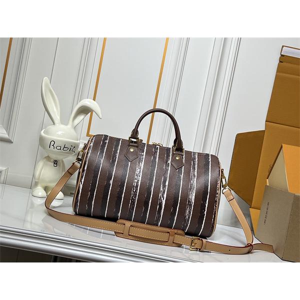 注目 高級仕立て ストライプ 大容量 LOUIS VUITTON ルイヴィトン コピー ボストンバッグ
