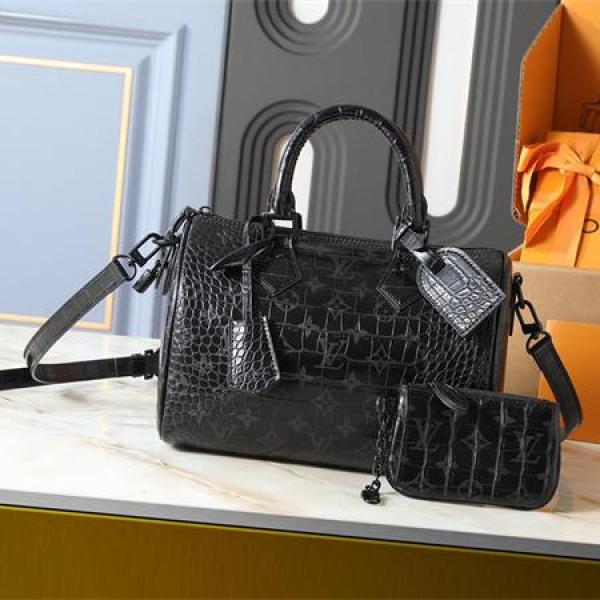 インパクト LOUIS VUITTON ルイヴィトン コピー 2026新作 高完成度 クロコ調 ボストンバッグ  