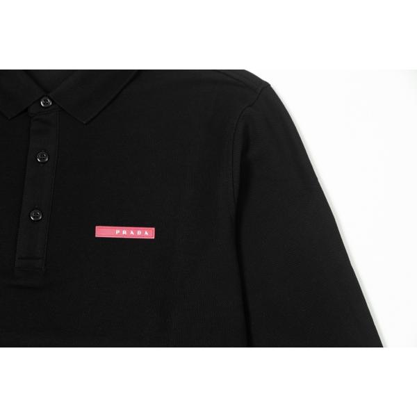 都会感 モード配色 控えめ主張 ミニロゴ ポロシャツ PRADA プラダ コピー