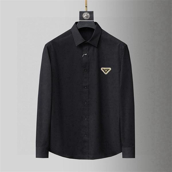 PRADA プラダ コピー モード感 ワンポイント 洗練 ロングスリーブ シャツ