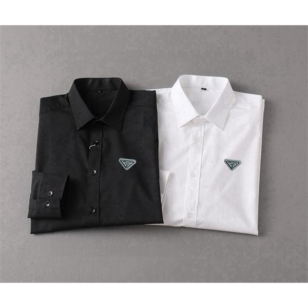 主役級 高級感 シャープ エレガント シャツ 2026新作 PRADA プラダ コピー
