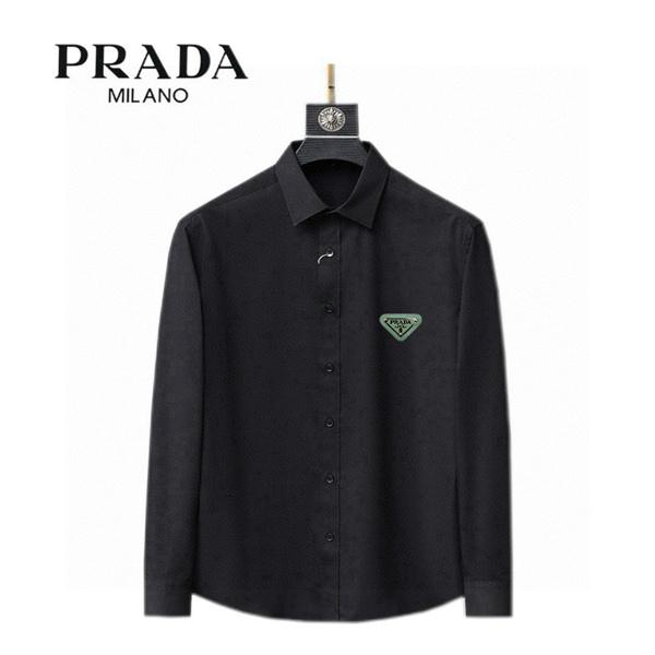 都会的 上質素材 クリーンライン ベーシック シャツ PRADA プラダ コピー
