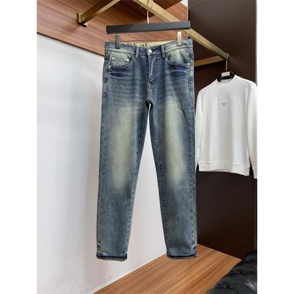 トレンド ヴィンテージ感 色落ち加工 定番 PRADA プラダ コピー デニムパンツ