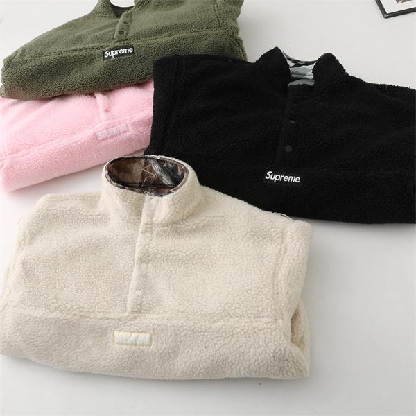 Supreme POLARTEC コラボFW25 WEEK8 Polartec Shearling Reversible Pullover 　リバーシブル シュプリームスウェットコピー上品激安(日本最大級)