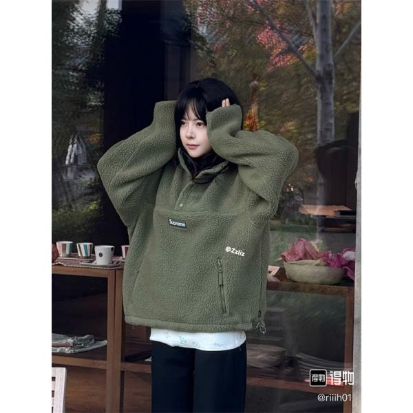 Supreme POLARTEC コラボFW25 WEEK8 Polartec Shearling Reversible Pullover 　リバーシブル シュプリームスウェットコピー上品激安(日本最大級)