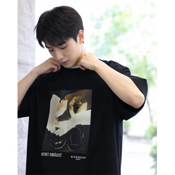 2026芸能人着用GIVENCHYジバンシーＴシャツコピーメンズスポーツカジュアルブラックトップス
