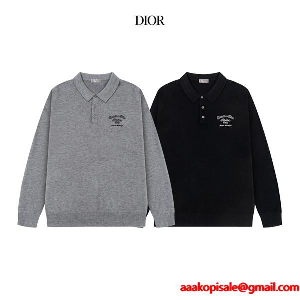 ディオール DIOR コピー 売れ筋確定 クラシック再構築 上品刺繍 きれいめ ポロニット