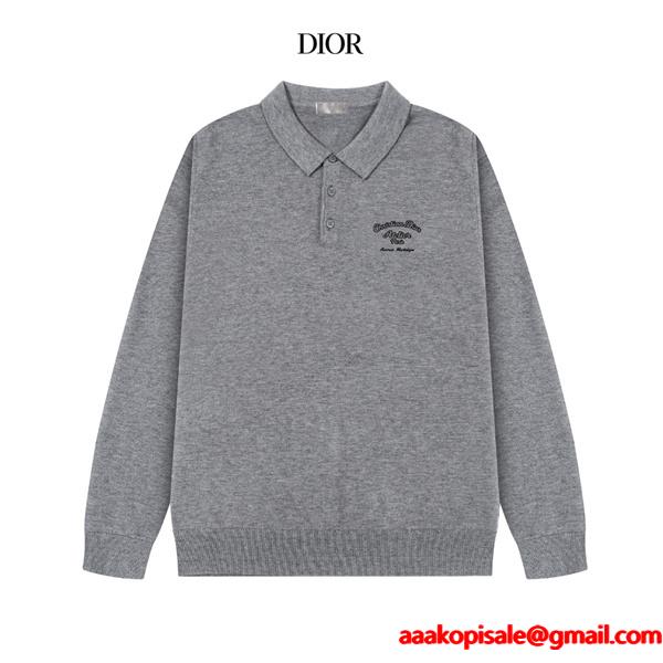 ディオール DIOR コピー 売れ筋確定 クラシック再構築 上品刺繍 きれいめ ポロニット