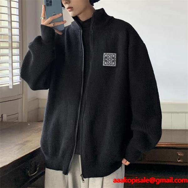 期間限定 ニット ジップアップ ジャケット 2026新作 LOEWE ロエベ コピー