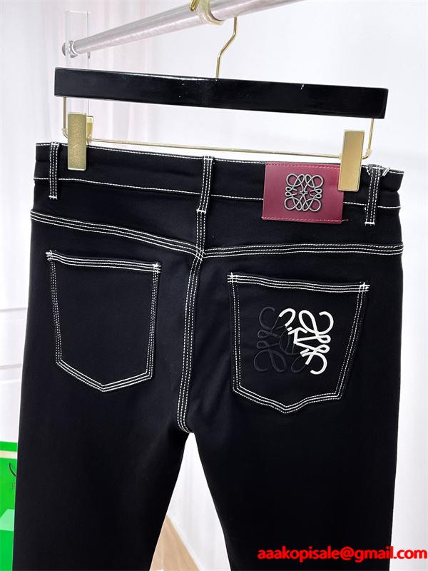 LOEWE ロエベ コピー 限定カラー インディゴ デニム パンツ 万能コーデ