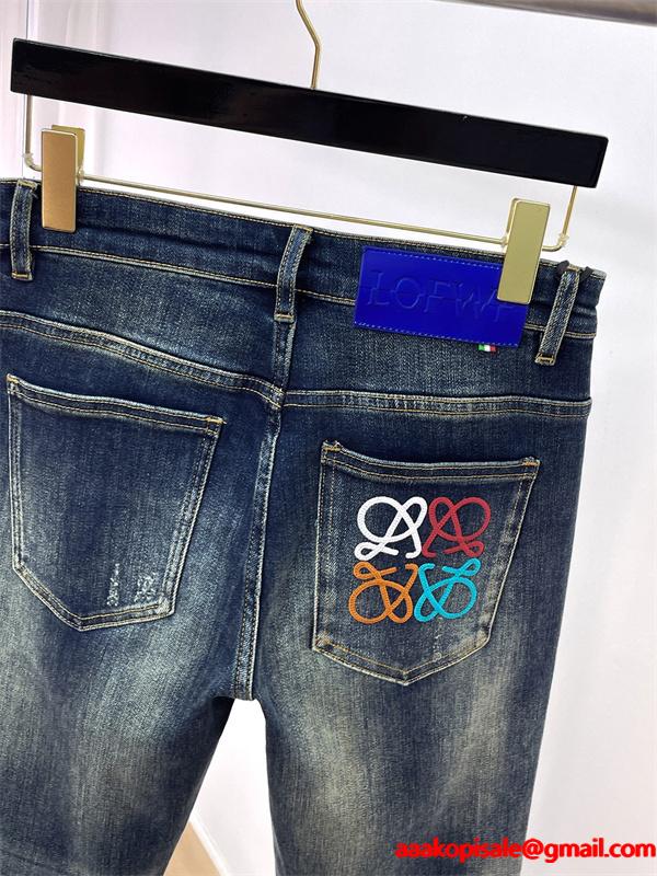 必須アイテム デニム パンツ スリム効果 2026新作 LOEWE ロエベ コピー