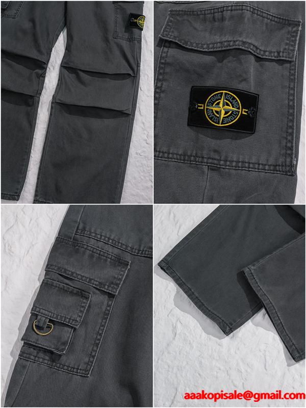 都会派 立体裁断 カーゴパンツ グレートーン 重厚 STONE ISLAND ストーンアイランド コピー