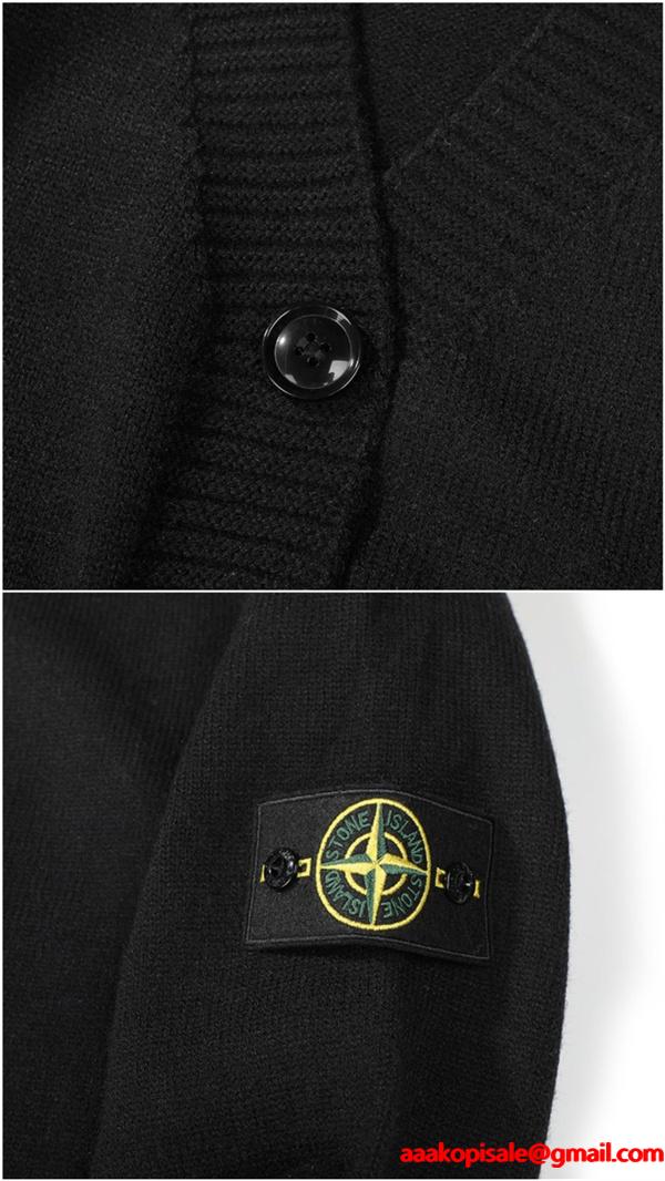 着回し自在 ミニマル STONE ISLAND ストーンアイランド コピー ニットカーディガン 柔らか質感