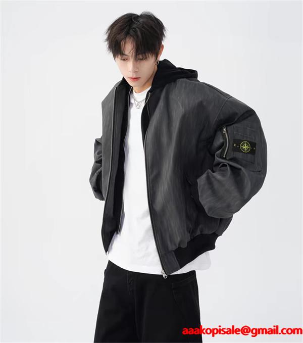 存在感抜群 ウォッシュ加工 ジップブルゾン ストリート STONE ISLAND ストーンアイランド コピー