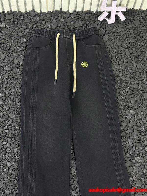 リラックス STONE ISLAND ストーンアイランド コピー デニム イージーパンツ ストレート 落ち感