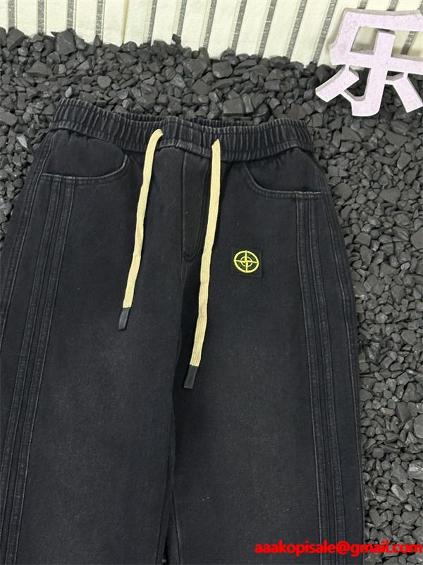 リラックス STONE ISLAND ストーンアイランド コピー デニム イージーパンツ ストレート 落ち感