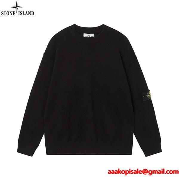 入手困難 2026新作 上質 STONE ISLAND ストーンアイランド コピー ニット ミニマル 落ち着き
