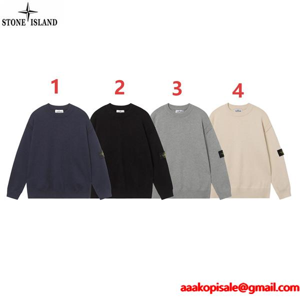 入手困難 2026新作 上質 STONE ISLAND ストーンアイランド コピー ニット ミニマル 落ち着き