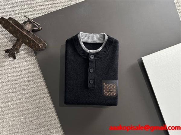 落ち着き LOUIS VUITTON ルイヴィトン コピー ニット 異素材アクセント 保温 2026新作