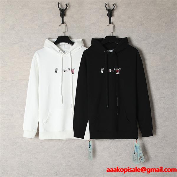 個性派注目 2026新作 Off-White オフホワイト コピー パーカー モードミックス プレミアム