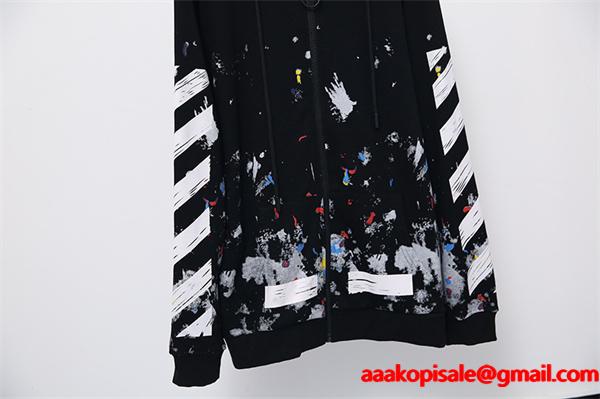 重厚感演出 2026新作 バックプリント Off-White オフホワイト コピー パーカー 人気