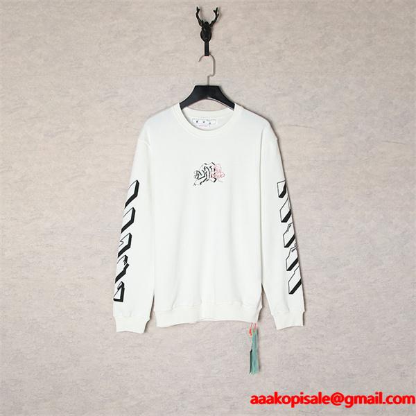Off-White オフホワイト コピー 入手困難 プリント スウェット 当店イチオシ モード系