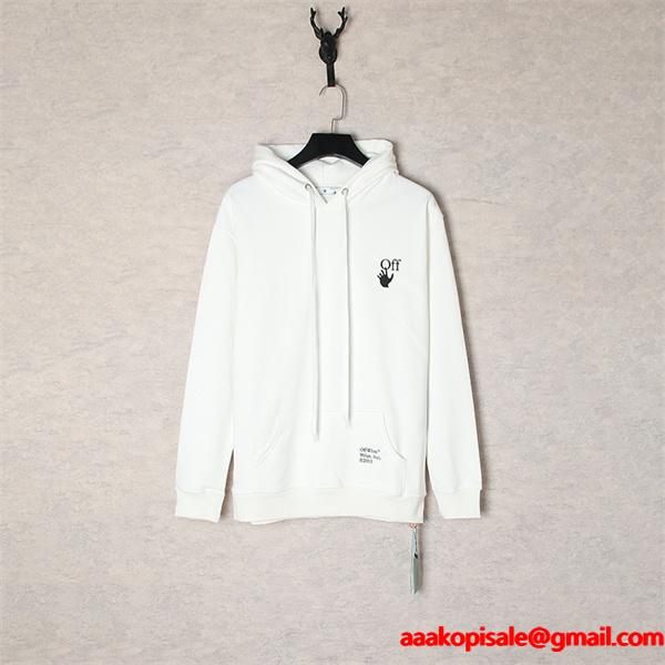 トレンド最前線 2026新作 クロス Off-White オフホワイト コピー バックプリント パーカー